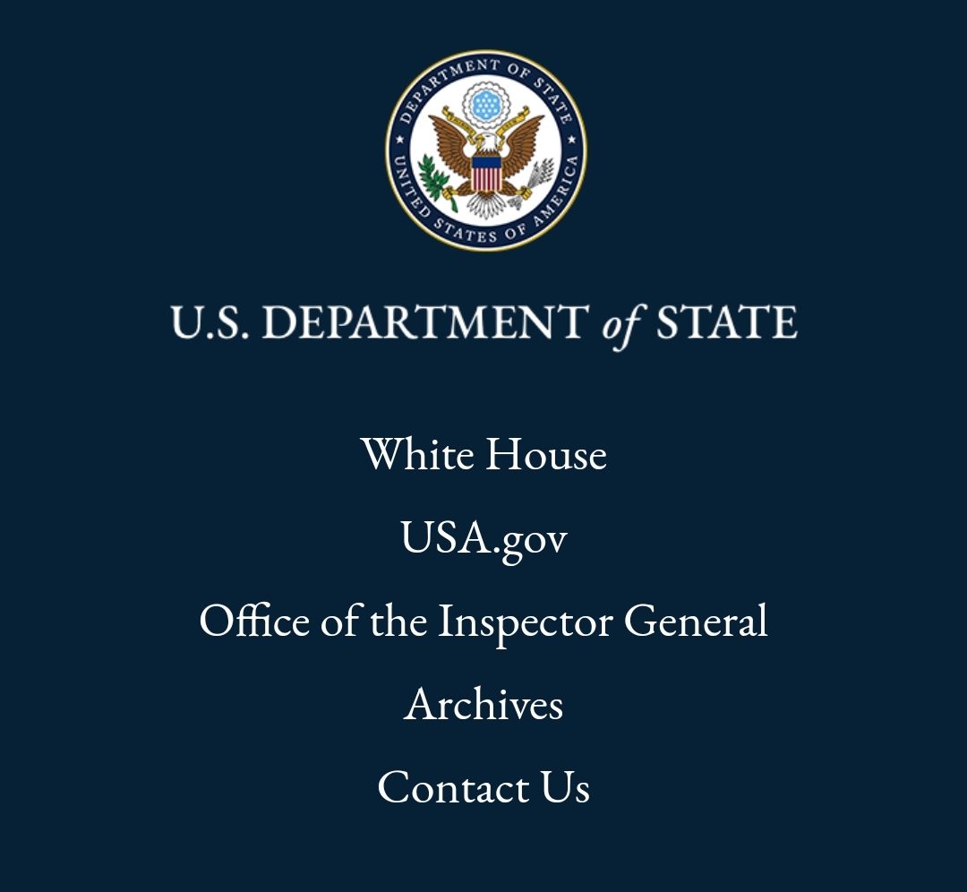 US STATE DEPARTMENT WEBSITE